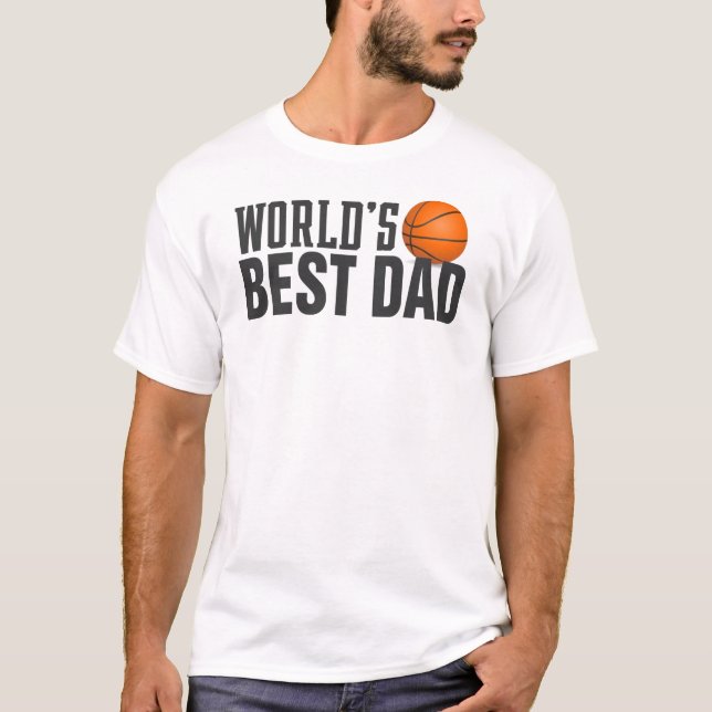 Världens bästa basket för Pappa-typografi | Shirt T Shirt (Framsida)