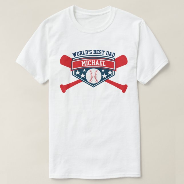 Världens bästa baskiska softball Pappa T Shirt (Design framsida)