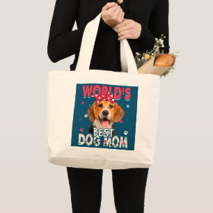 Världens bästa Beagle Hund Funny Mors dag Jumbo Tygkasse