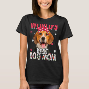 Världens bästa Beagle Hund Mamma Mors dag T Shirt