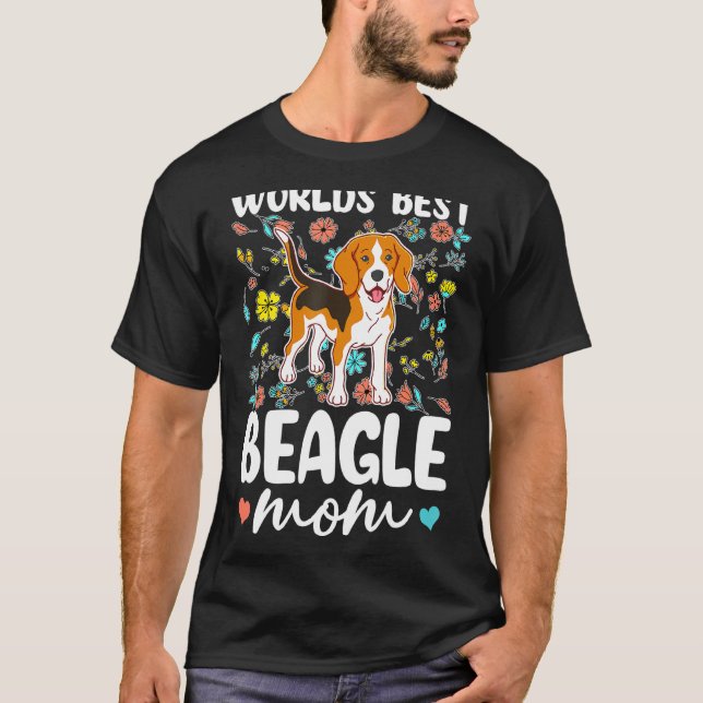 Världens bästa Beagle Mamma Hund T Shirt (Framsida)