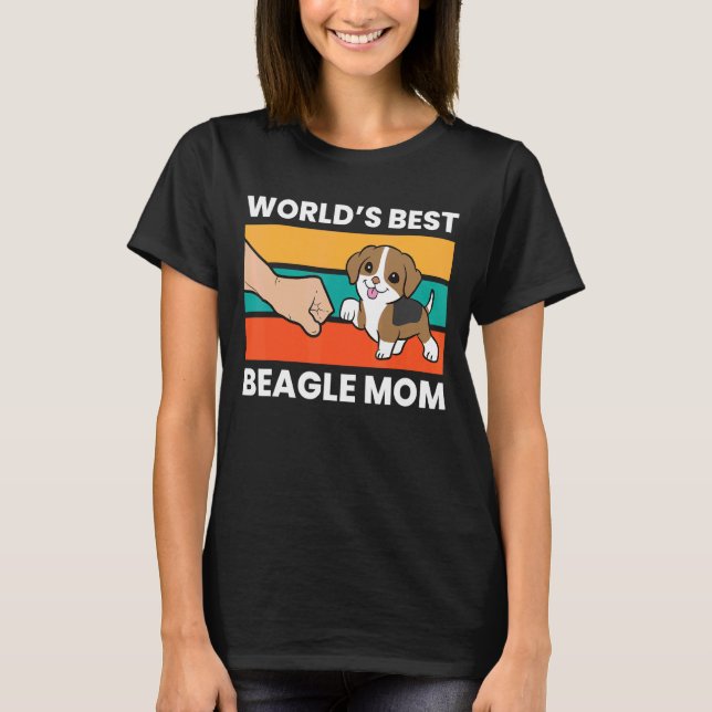 Världens bästa Beagle Mamma Pet Beagle Mamma T Shirt (Framsida)
