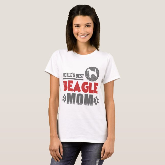 VÄRLDENS BÄSTA BEAGLE MAMMA T SHIRT (Hel framsida)