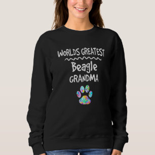 Världens Bästa Beagle Mormor Söt Hund Tassavtryck T Shirt
