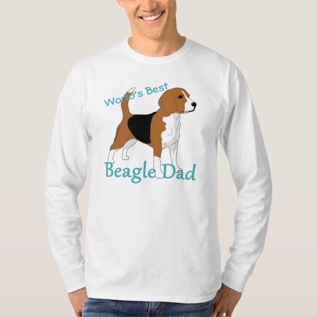 Världens bästa Beagle Pappa Personlig T Shirt (Framsida)