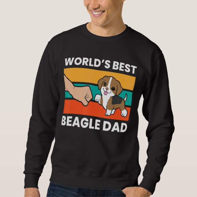 Världens bästa Beagle Pappa Pet Beagle Pappa Lång Ärmad Tröja (Framsida)