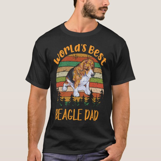 Världens bästa Beagle Pappa T Shirt (Framsida)
