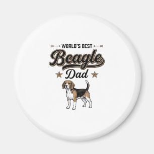 Världens Bästa Beagle Pappa Vintage Hund Magnet