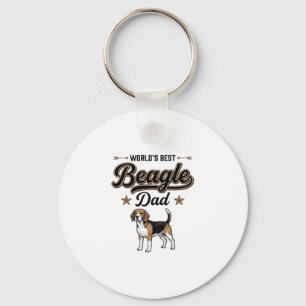 Världens Bästa Beagle Pappa Vintage Hund Nyckelring