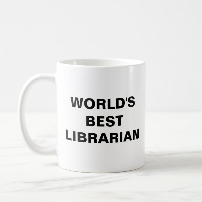 Världens bästa bibliotekarie kaffemugg (Vänster)