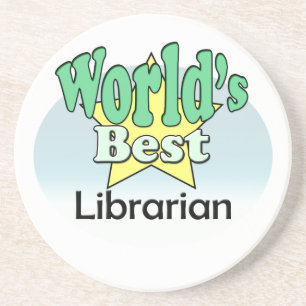 Världens bästa bibliotekarie underlägg sandsten