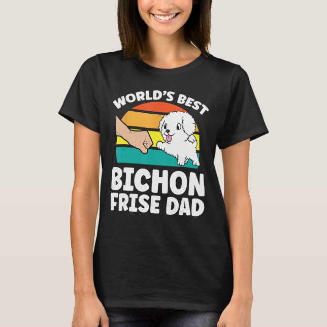 Världens bästa bichon Frise Pappa någonsin T Shirt (Framsida)