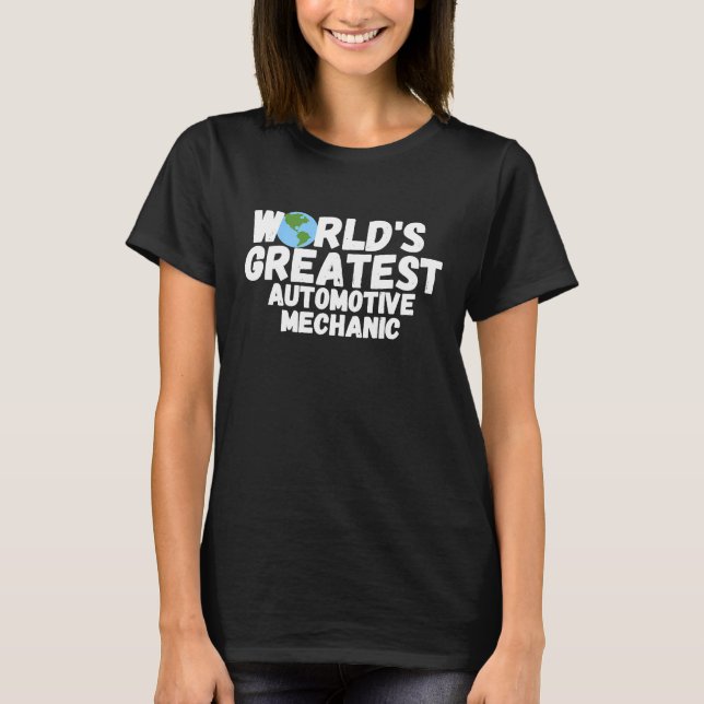 Världens Bästa Bilmekaniker T Shirt (Framsida)