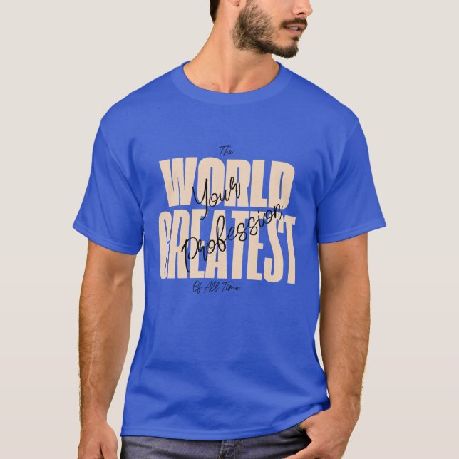 Världens Bästa Blåa  T Shirt (Framsida)