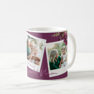 Världens bästa blommigt för mamma-vattenfärg kaffemugg