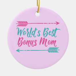 Världens bästa Bonus Mamma Julgransprydnad Keramik