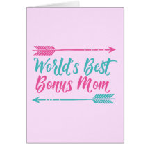 Världens bästa Bonus Mamma Lycklig Mors dag Rosa