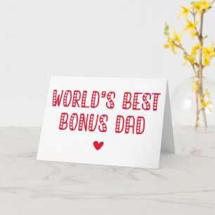 Världens bästa Bonus Pappa! Funny Fars dag-kort Kort