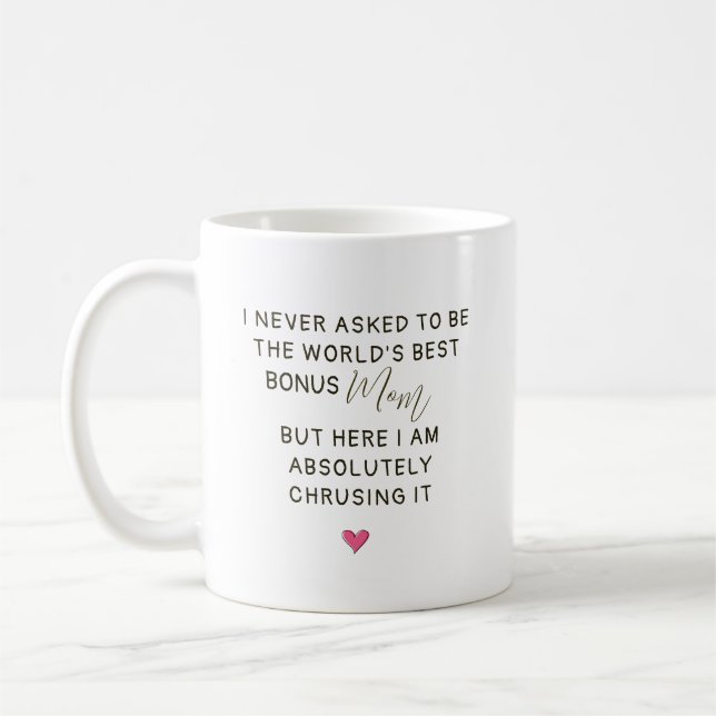 Världens Bästa Bonusmamma Citat Kaffemugg (Vänster)