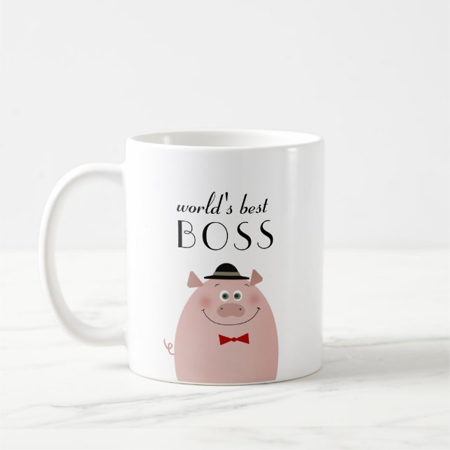 Världens Bästa Boss Roligt Kaffemugg (Vänster)