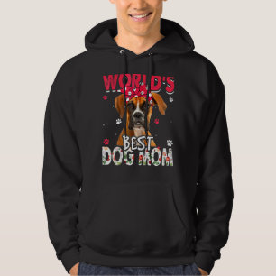 Världens bästa boxer Hund Mamma Mors dag 1 Hoodie