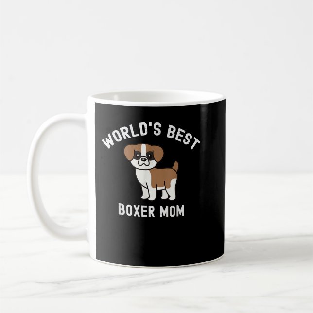 Världens bästa Boxer Mamma Hund Kaffemugg (Vänster)