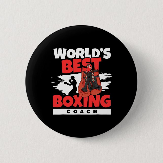 Världens Bästa Boxningscoach Boxningsklubb Kickbox Knapp (Framsida)