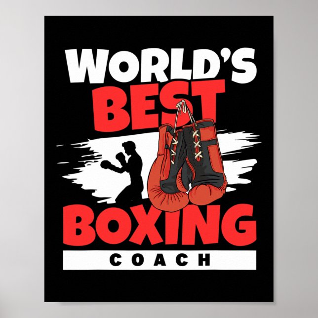 Världens Bästa Boxningscoach Boxningsklubb Kickbox Poster (Framsidan)