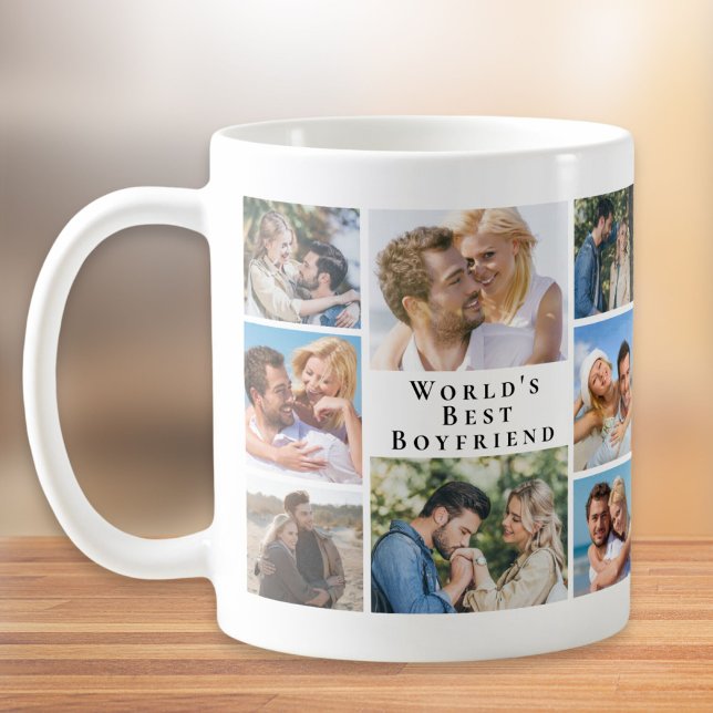 Världens bästa Boykompis Photo Collage Kaffemugg (Skapare uppladdad)