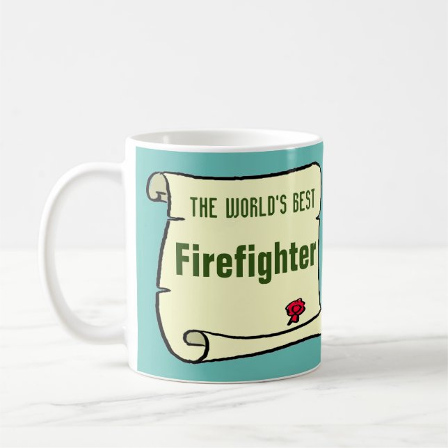 Världens bästa brandman. kaffemugg (Vänster)