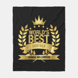 Världens bästa bröder Black and Guld Roligt Fleecefilt