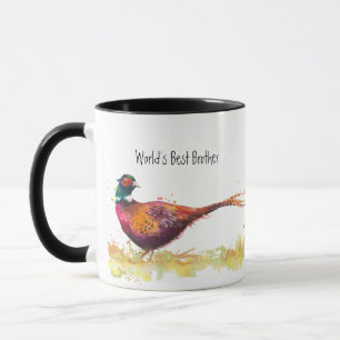 Världens bästa broder Ring Necked Pheasant Bird Mugg