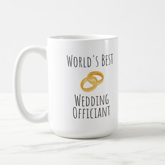 Världens bästa Bröllop-tjänsteman - Tack Gift Co Kaffemugg (Vänster)