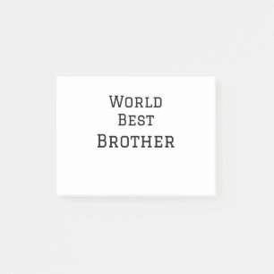 Världens bästa bror lägg till namn text sport text post-it block