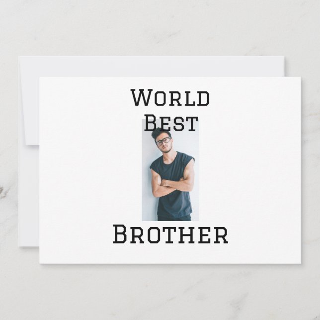Världens bästa bror lägger till namn text om sport inbjudningar (Framsida)