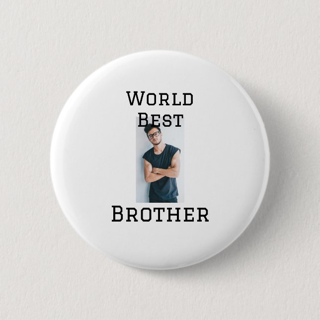Världens bästa bror lägger till namn text om sport knapp (Framsida)