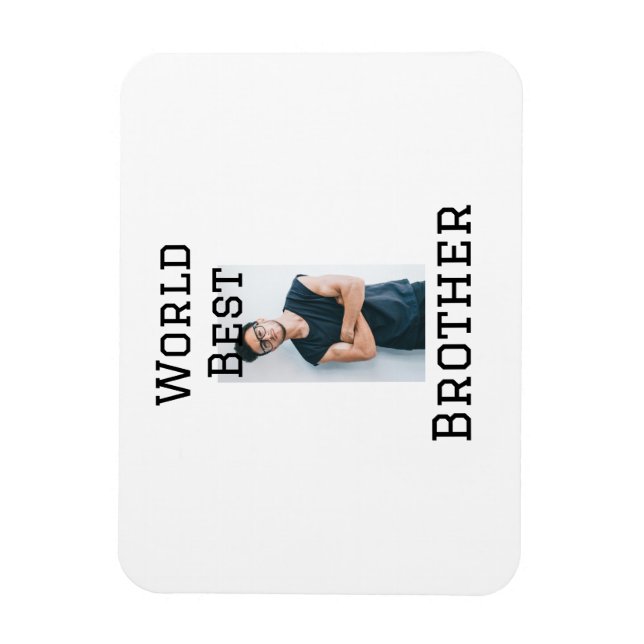 Världens bästa bror lägger till namn text om sport magnet (Vertikal)
