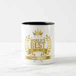 Världens Bästa Bror Rolig Guld Två-Tonad Mugg<br><div class="desc">Den perfekta gåvan till världens bästa bror. Personifiera namnet för att skapa en unik gåva. Ett perfekt sätt att visa honom hur fantastisk han är varje dag. Designad av Thisisnotme©</div>