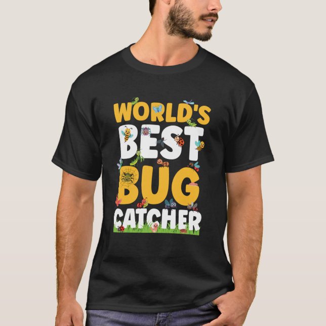 Världens bästa bug catchers bug jägare barn insekt t shirt (Framsida)