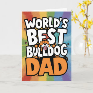 Världens bästa bulldog Hund Pappa Fars dag Kort
