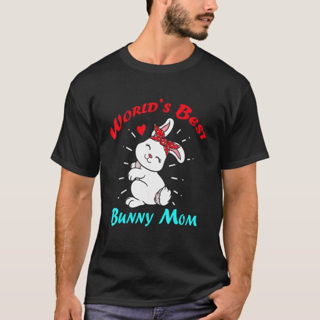 Världens bästa Bunny Mamma Clothing Women Cute Pås T Shirt (Framsida)