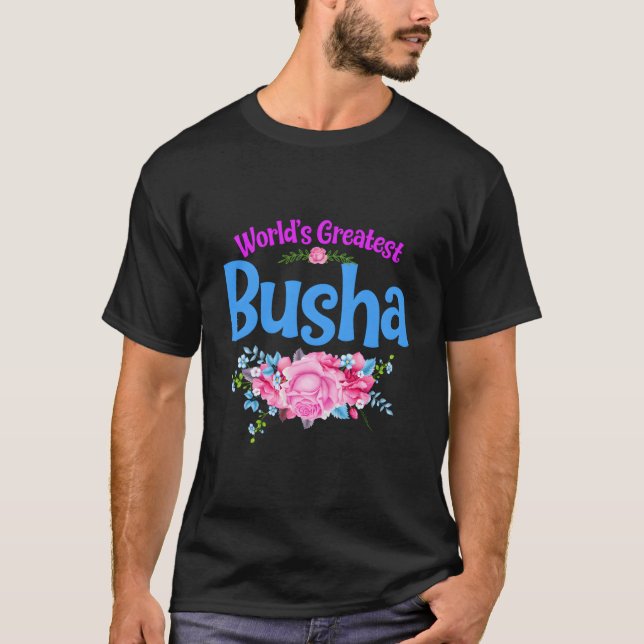 Världens Bästa Busha Polska Mormor T Shirt (Framsida)