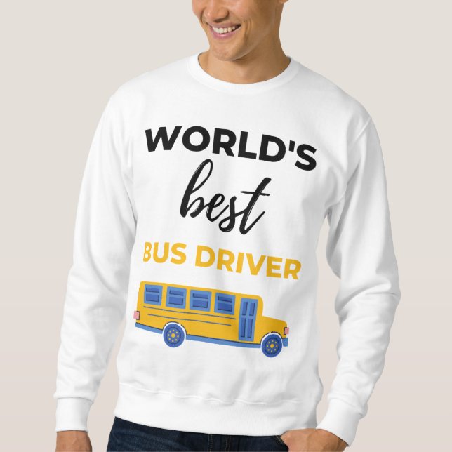Världens bästa bussförare bl lång ärmad tröja (Framsida)