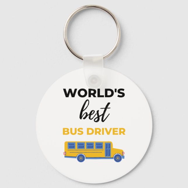 Världens bästa bussförare bl nyckelring (Framsida)