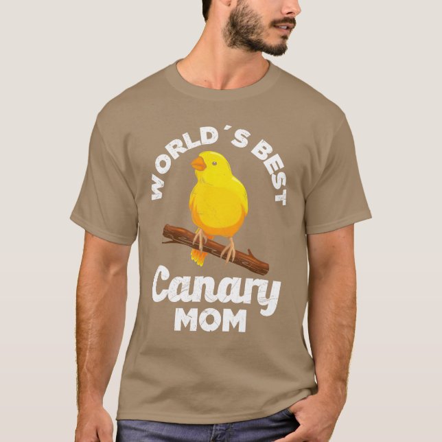 Världens bästa Canary Mamma Bird älskare Mor-flick T Shirt (Framsida)