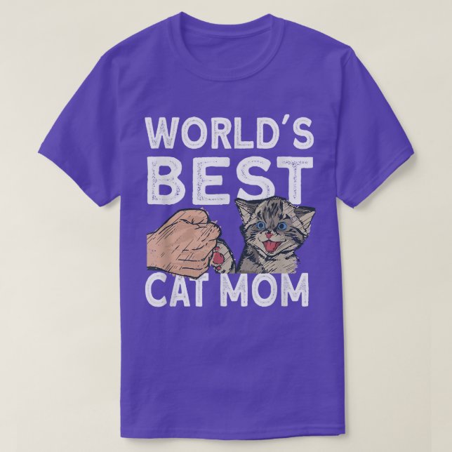 Världens bästa Cat Mamma Cute Cat  T Shirt (Design framsida)