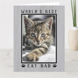 Världens bästa Cat Pappa Photo Grattis på födelsed Kort