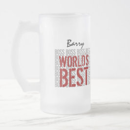 Världens bästa Chef-garderoll-namn B20 Frostat Ölglas