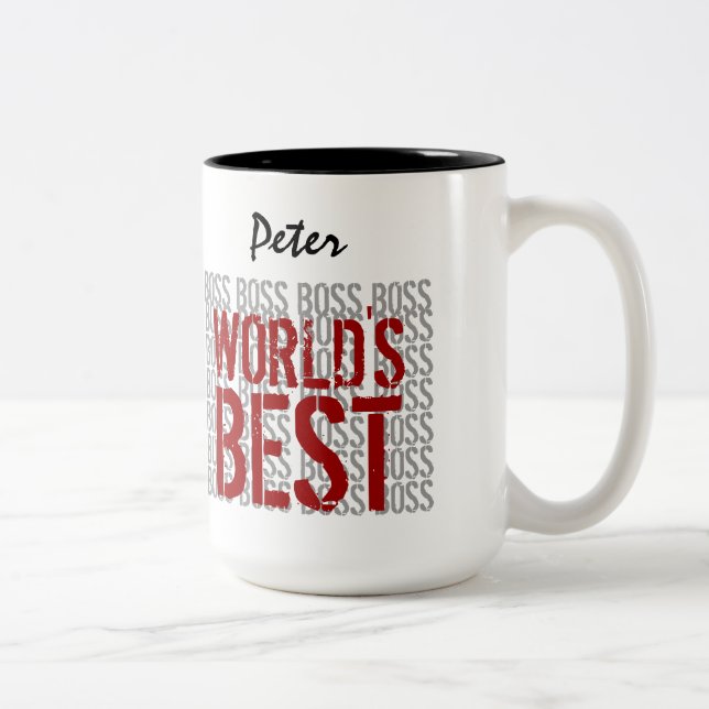 Världens bästa Chef-garderoll-namn B22 Två-Tonad Mugg (Höger)