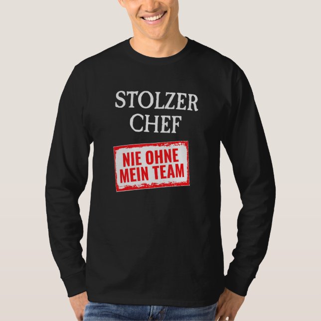 Världens bästa Chef utan mitt team Chef T Shirt (Framsida)